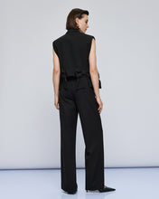 Black Sleeveless Blazer with Bows