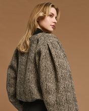 Beige Patterned Bomber Jacket