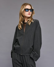 Bomber Jacket With Rhinestones