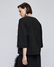 Black Feather Detail Top