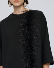 Black Feather Detail Top