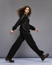 Blouse with satin details