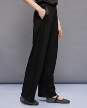 Black Satin Trim Trousers
