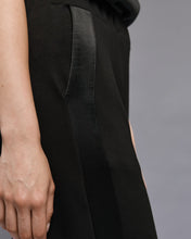 Black Satin Trim Trousers