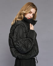 Black Textured Puffer Jacket