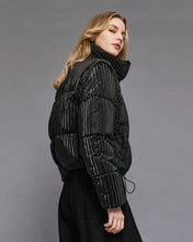 Black Textured Puffer Jacket