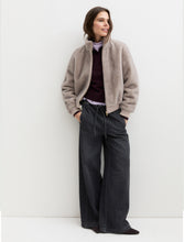 Taupe Faux Fur Zip-Up Jacket