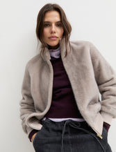 Taupe Faux Fur Zip-Up Jacket