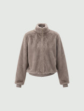 Taupe Faux Fur Zip-Up Jacket