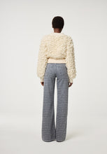 Cream Textured Knit Cardigan