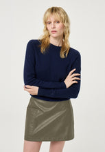 Navy Embellished Knit Jumper