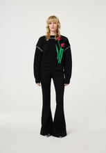 Black Floral Knit Jumper