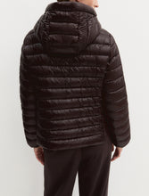 Chocolate Brown Hooded Puffer Jacket