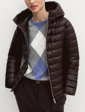 Chocolate Brown Hooded Puffer Jacket