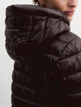Chocolate Brown Hooded Puffer Jacket