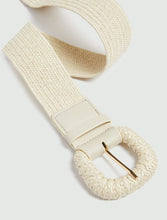 Raffia high-waist Belt - Optical White