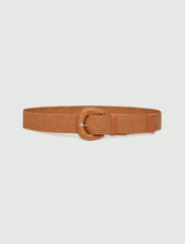 Raffia high-waist Belt - Tobacco