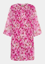 Pink Abstract Print Short Dress
