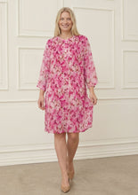 Pink Abstract Print Short Dress