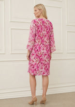 Pink Abstract Print Short Dress