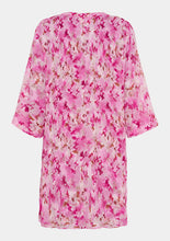Pink Abstract Print Short Dress