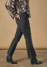 Washed Grey Cropped Flare Jeans