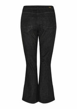 Washed Grey Cropped Flare Jeans
