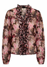 Romantic Floral Ruffle Blouse