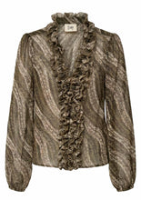 Vintage Paisley Ruffle Blouse