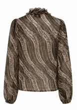 Vintage Paisley Ruffle Blouse