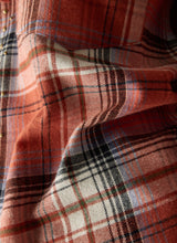 Coral Check Tie Neck Shirt
