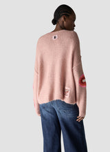 Pink Paisley Embroidered Knit Jumper