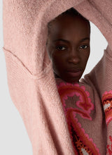 Pink Paisley Embroidered Knit Jumper