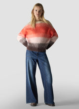 Colour Block Fluffy Knit Jumper