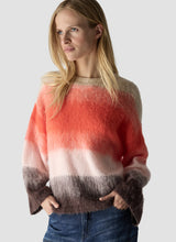 Colour Block Fluffy Knit Jumper