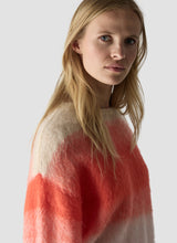Colour Block Fluffy Knit Jumper