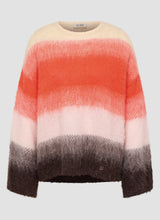 Colour Block Fluffy Knit Jumper
