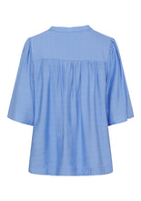 Spring Blue Relaxed V-Neck Top