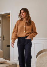 Soft Camel Button-Up Cardigan