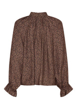 Floral Print Blouse with Smocked Cuffs