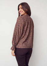 Floral Print Blouse with Smocked Cuffs