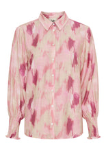 Rose Dream Print Smocked Sleeve Blouse