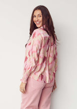 Rose Dream Print Smocked Sleeve Blouse