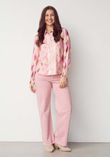 Rose Dream Print Smocked Sleeve Blouse