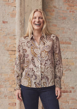 Taupe Paisley Print Blouse