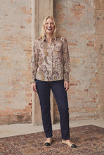 Taupe Paisley Print Blouse