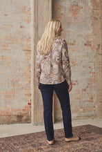 Taupe Paisley Print Blouse