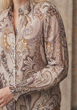 Taupe Paisley Print Blouse