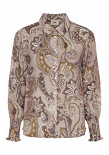 Taupe Paisley Print Blouse