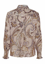 Taupe Paisley Print Blouse